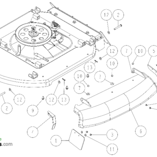 Orec 0348-5030H Left Cutting Deck Cover