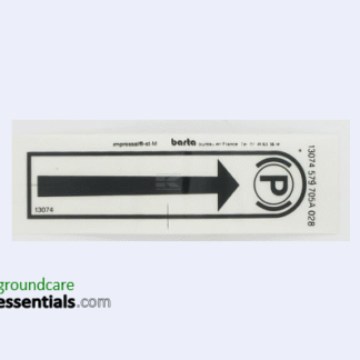 Etesia 13074 Label - Parking Brake